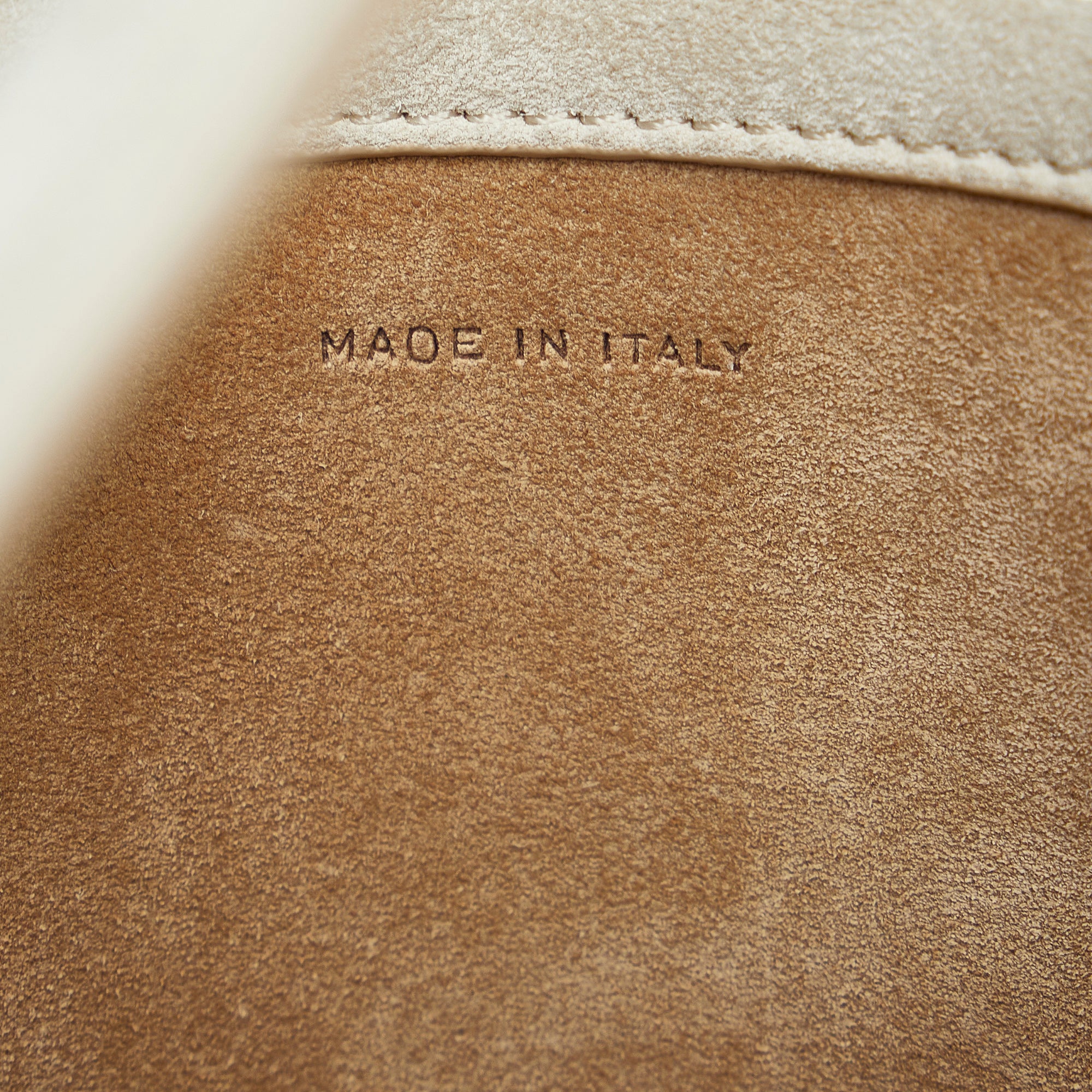 The Row | Pre-Owned Small N/S Park Suede Tote | Brown/Beige