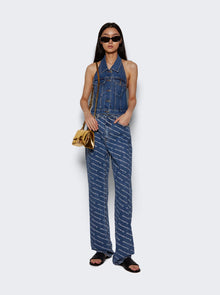 Women | alexanderwang | Ez Logo Crystal Jeans Deep Blue | Multi