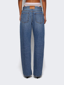 Women | alexanderwang | Pre-styled Hotfix Undie Slit-hem Jeans Vintage Light Indigo