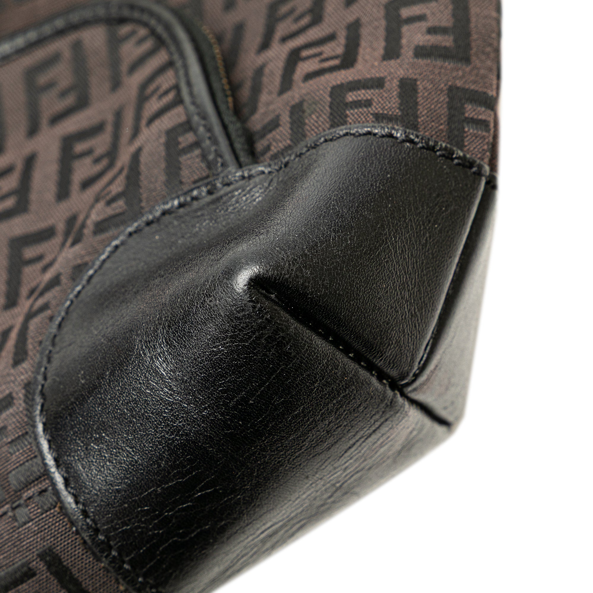 Fendi | Pre-Owned Zucchino Canvas Chef Front Pocket Shopping Tote | Brown/Dark Brown