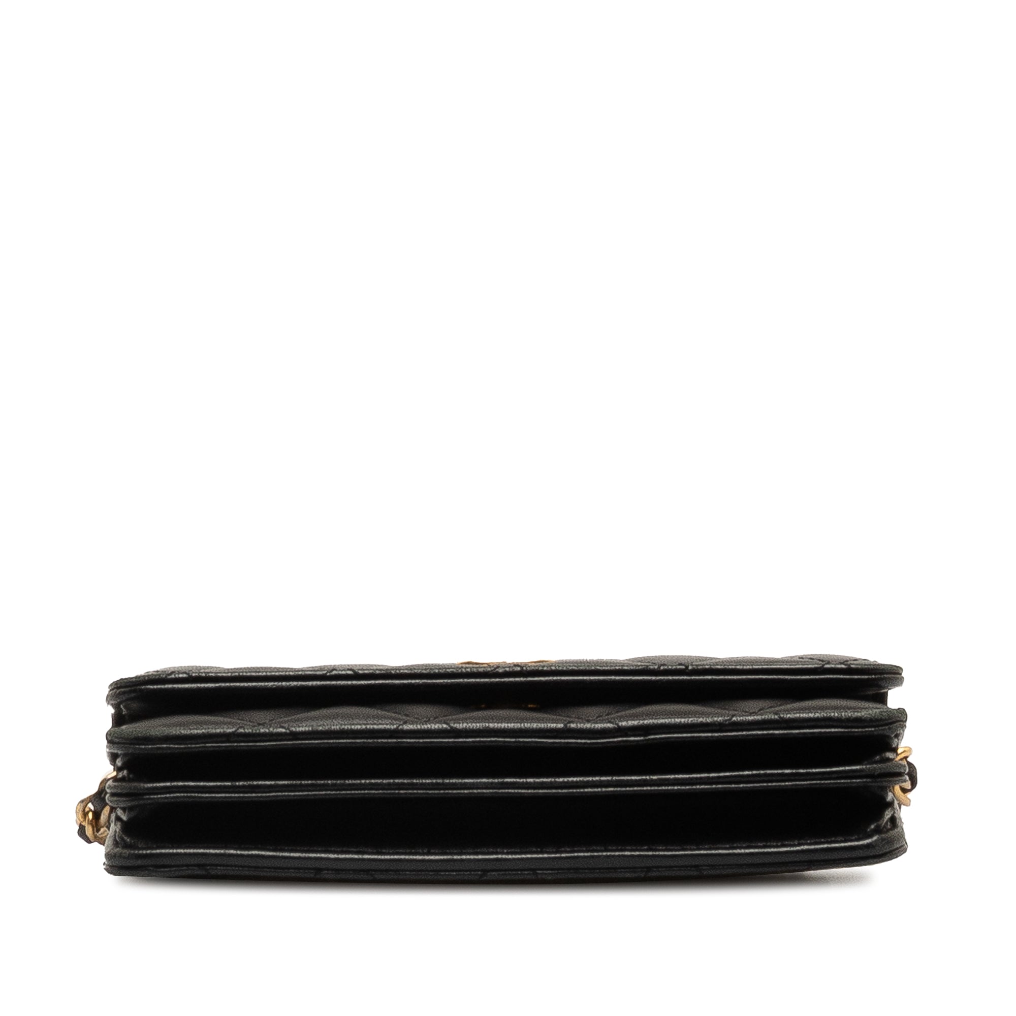 Chanel | Pre-Owned Lambskin Romance Wallet On Chain | Black