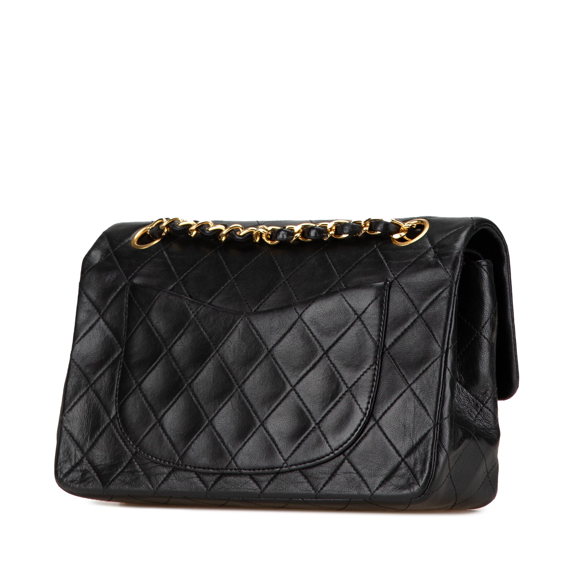 Chanel | Pre-Owned Small Classic Lambskin Double Flap - I | Black