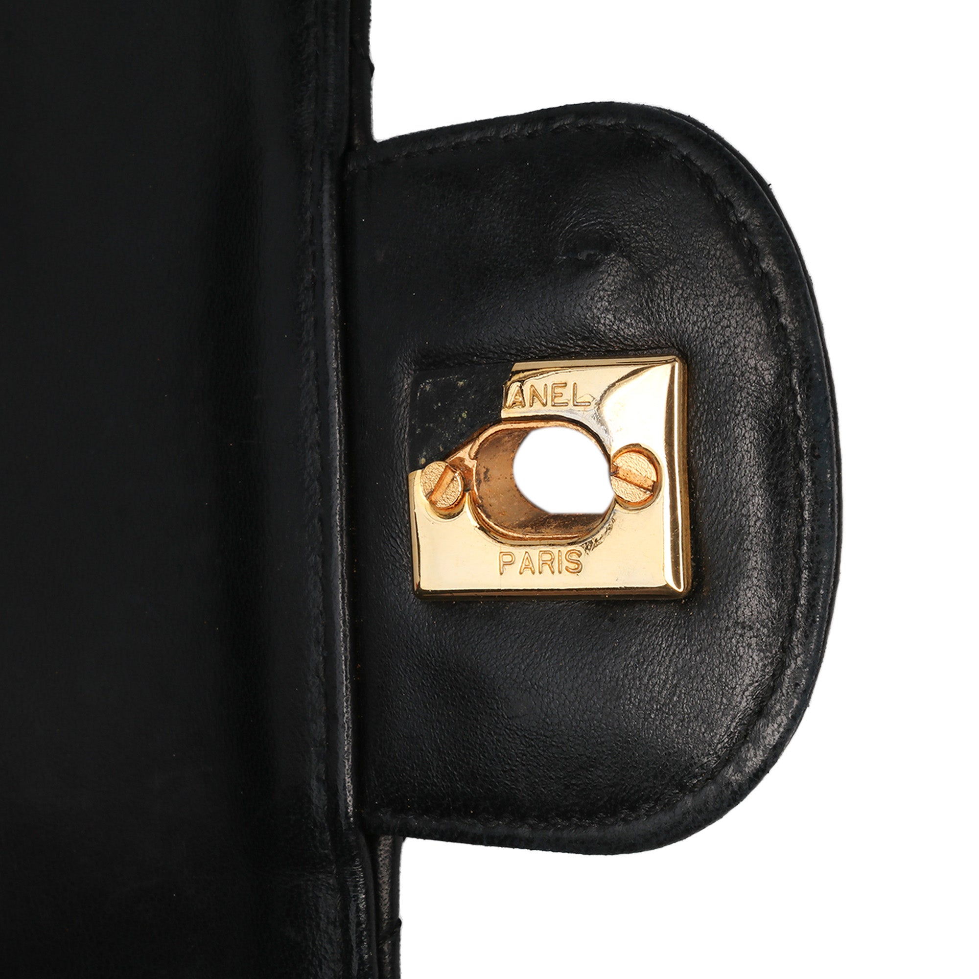 Chanel | Pre-Owned Medium Quilted Lambskin Double Flap | Black