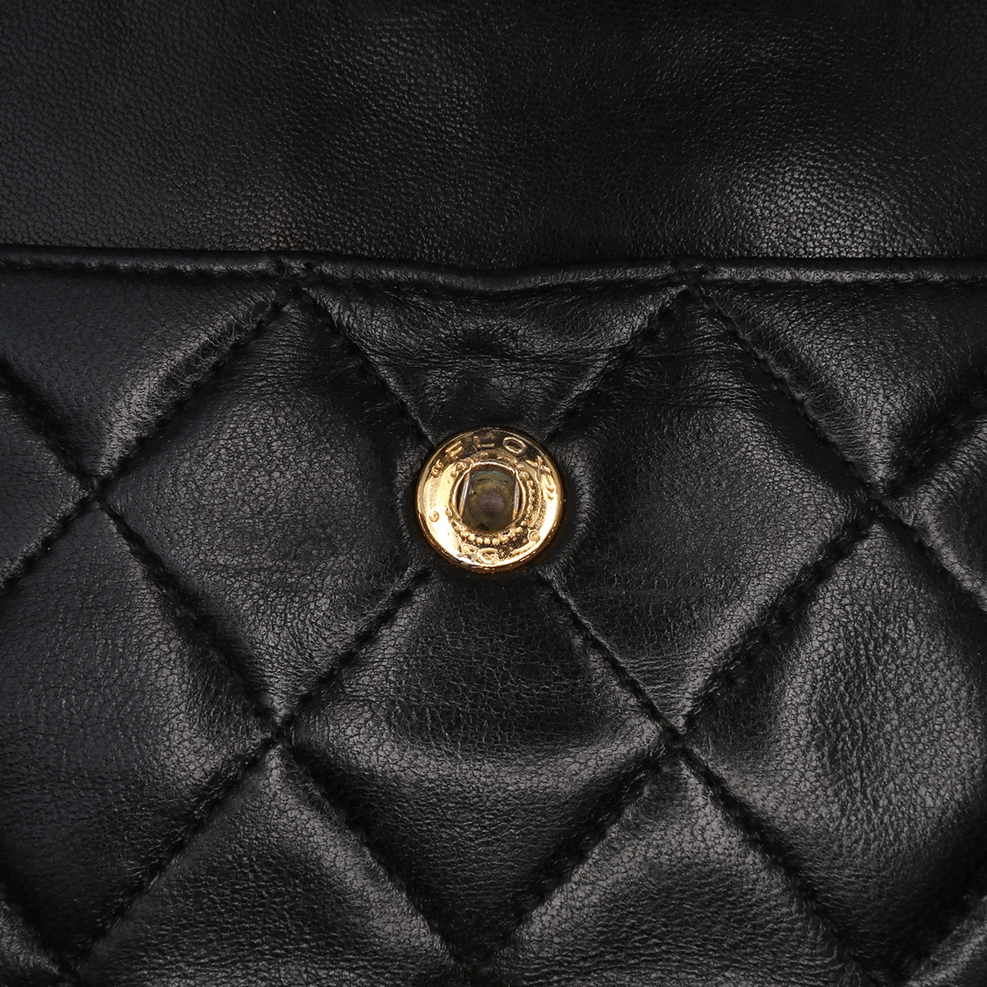 Chanel | Pre-Owned Medium Quilted Lambskin Double Flap | Black