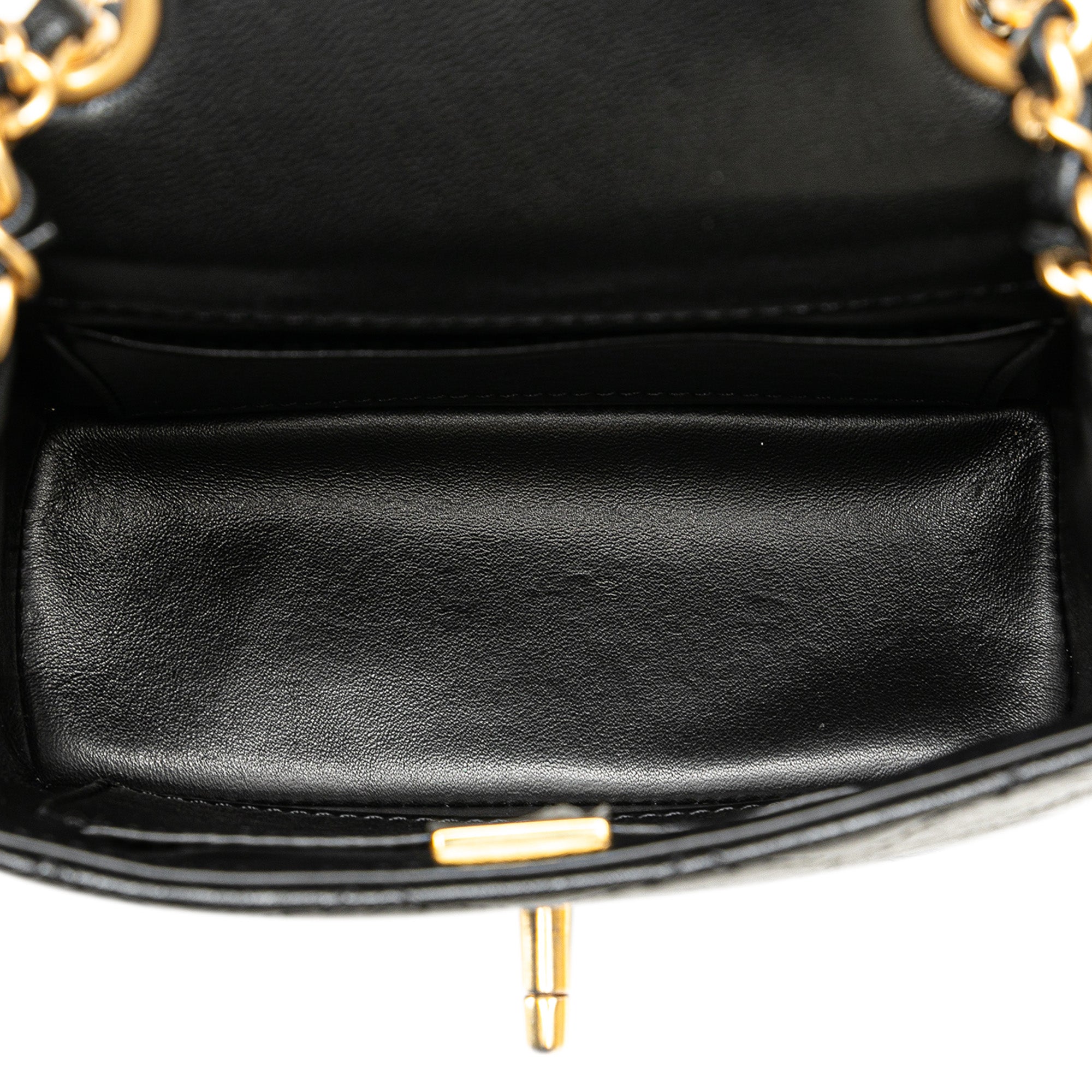 Chanel | Pre-Owned Mini Square Classic Goatskin Single Flap | Black