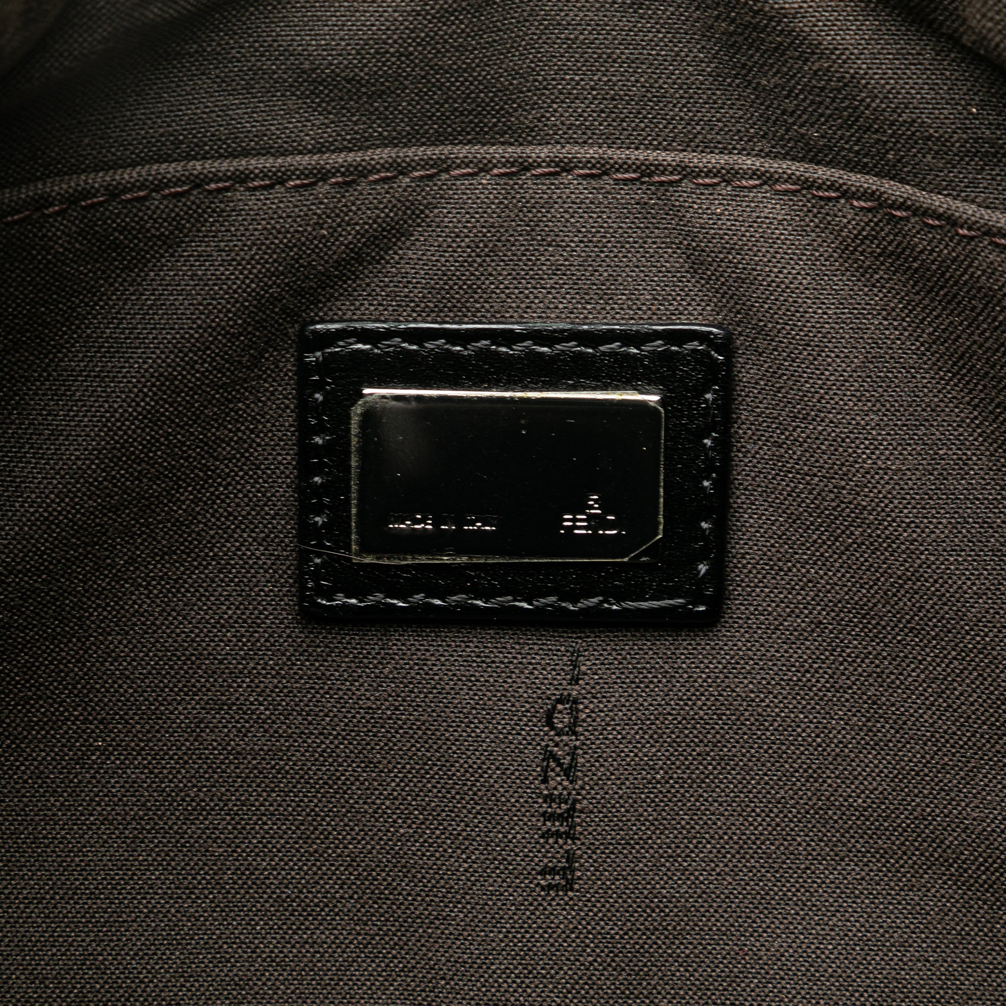 Fendi | Pre-Owned Zucchino Canvas Shoulder Bag | Black