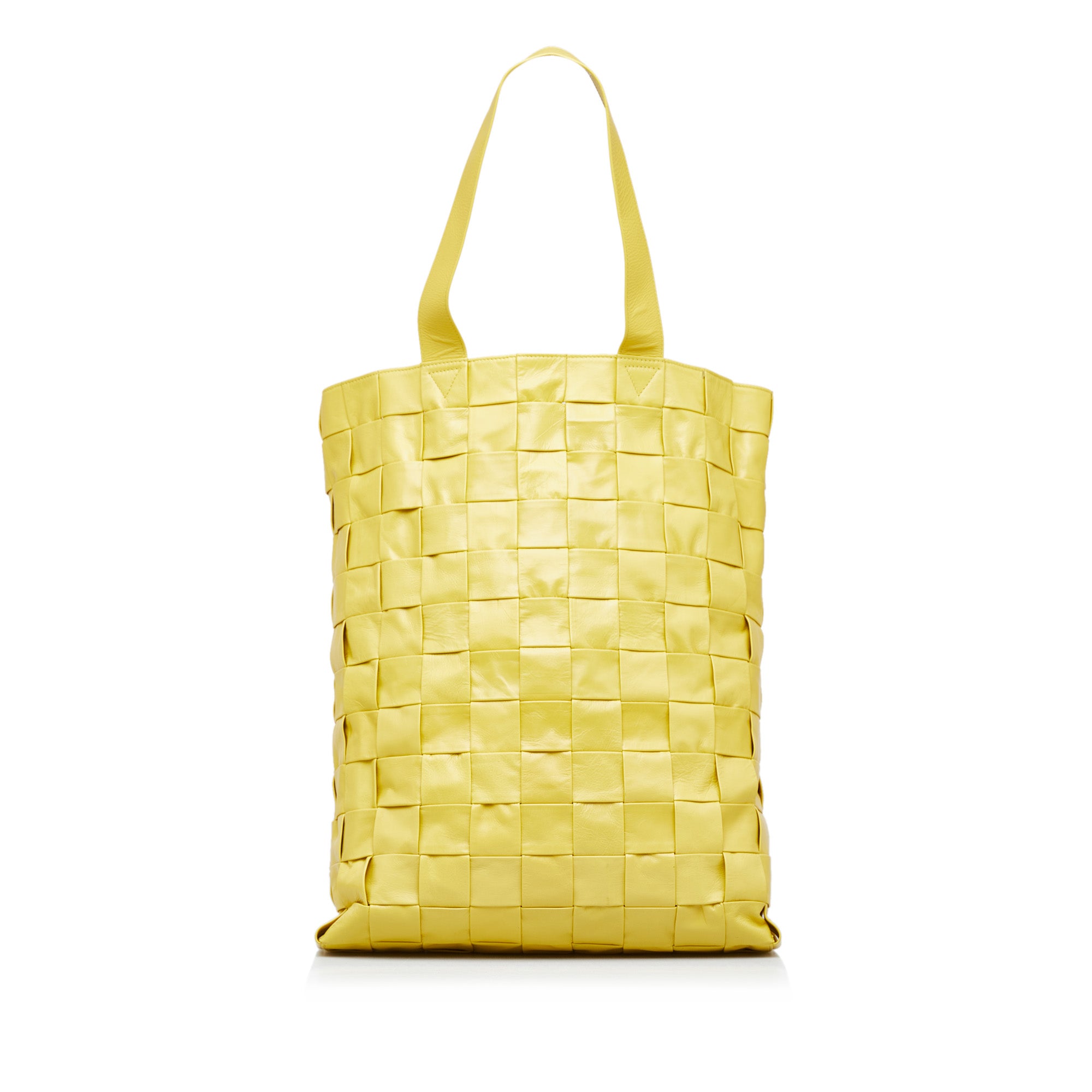 Bottega Veneta | Pre-Owned Nappa Maxi Intrecciato Cassette Tote | Yellow