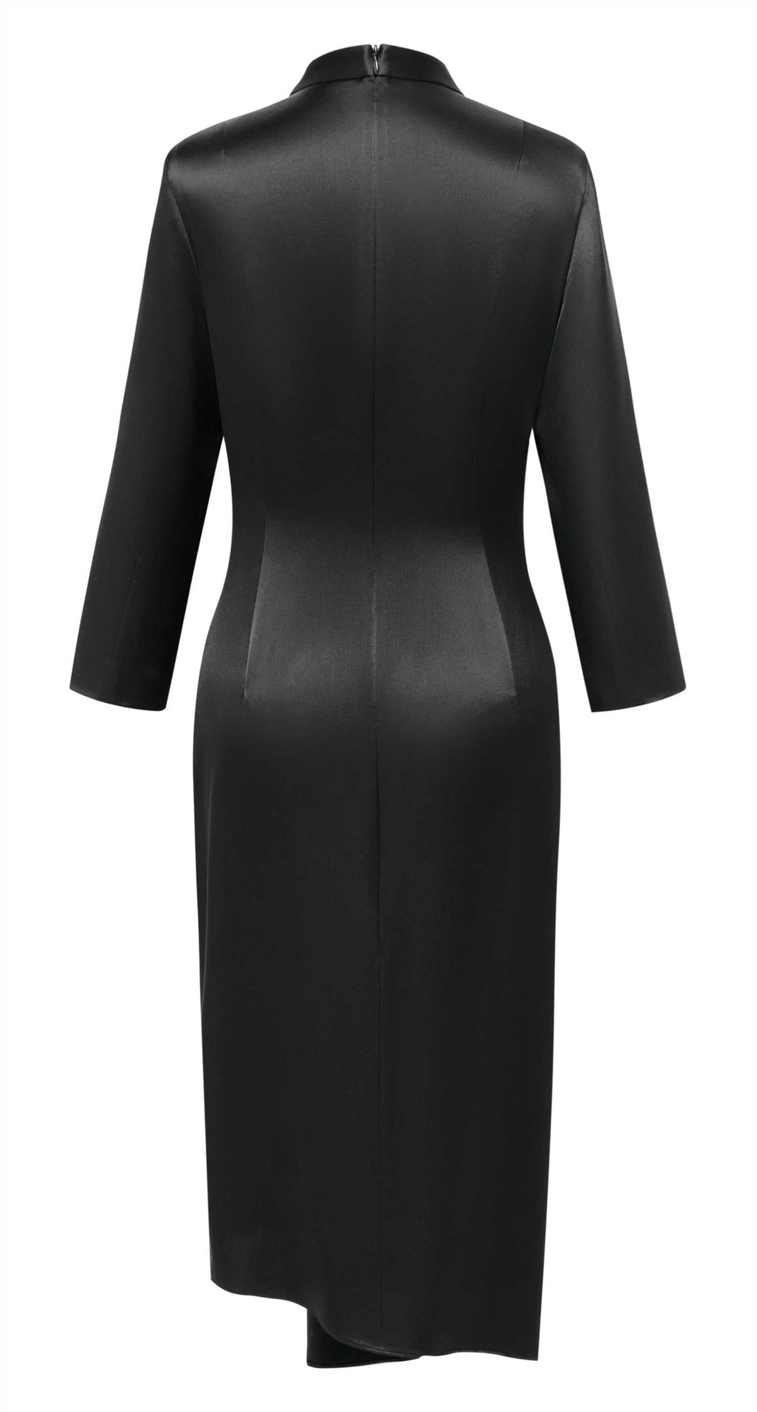 Triacetate Midi Dress | Black