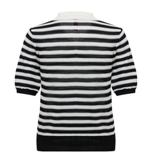 Vintage Striped Knit Sweater | Black