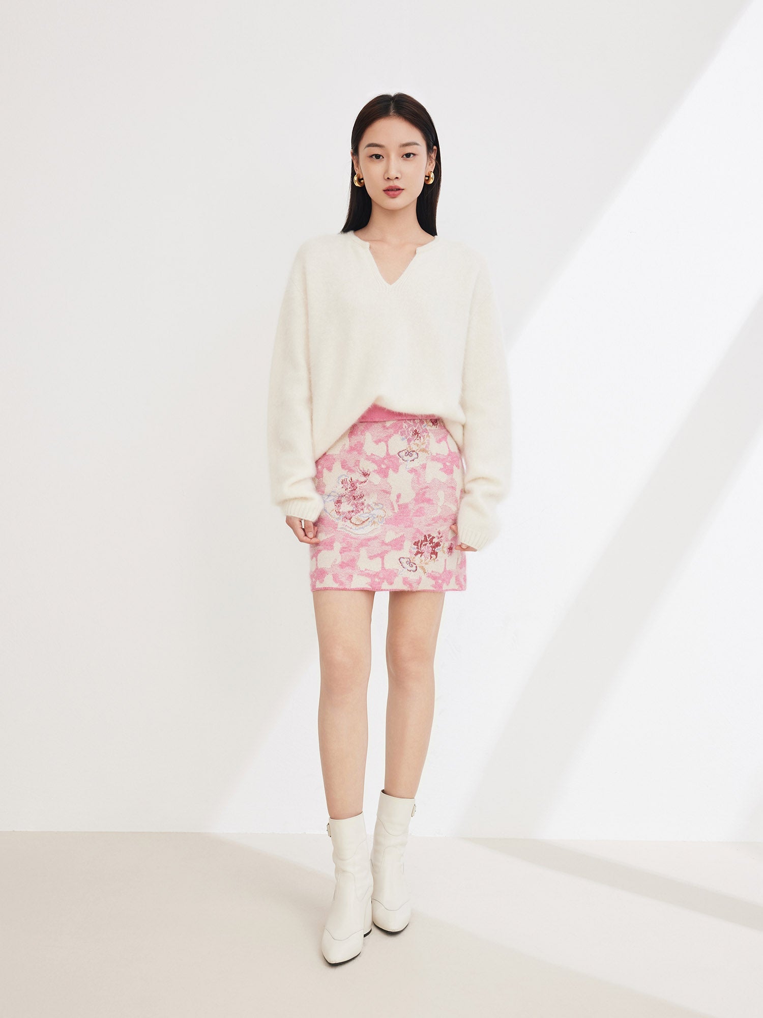 High-waisted Short Skirt | Pink