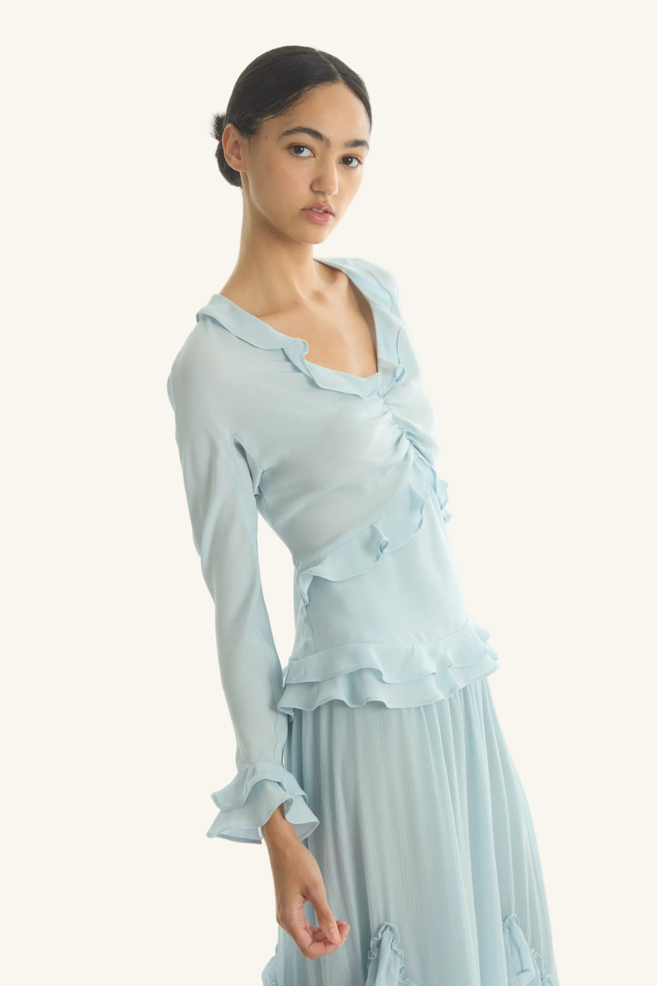 Sander Blouse | Powder Blue