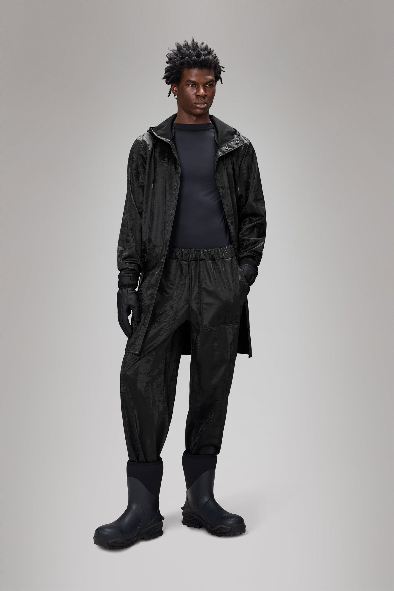 Rains Cargo Rain Pants Wide Coal Pants