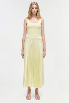 Womens | Melanie Pleated Midi Skirt | Sunglow