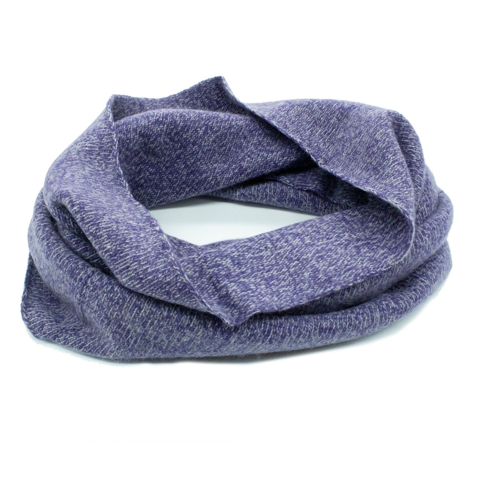 Cashmere Tweeded Neck Warmer | Purple