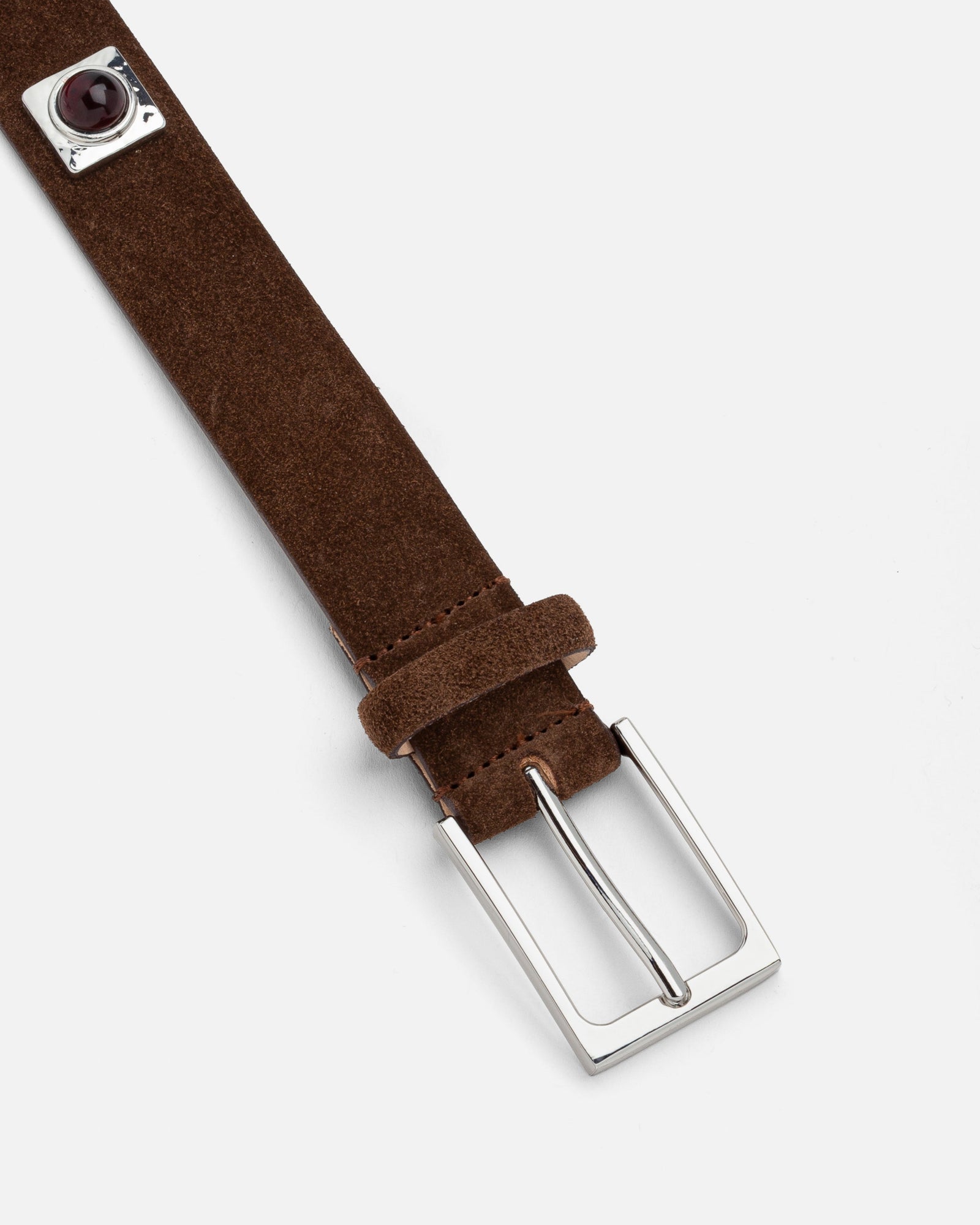 No. 2 Belt | Chocolate/Silver