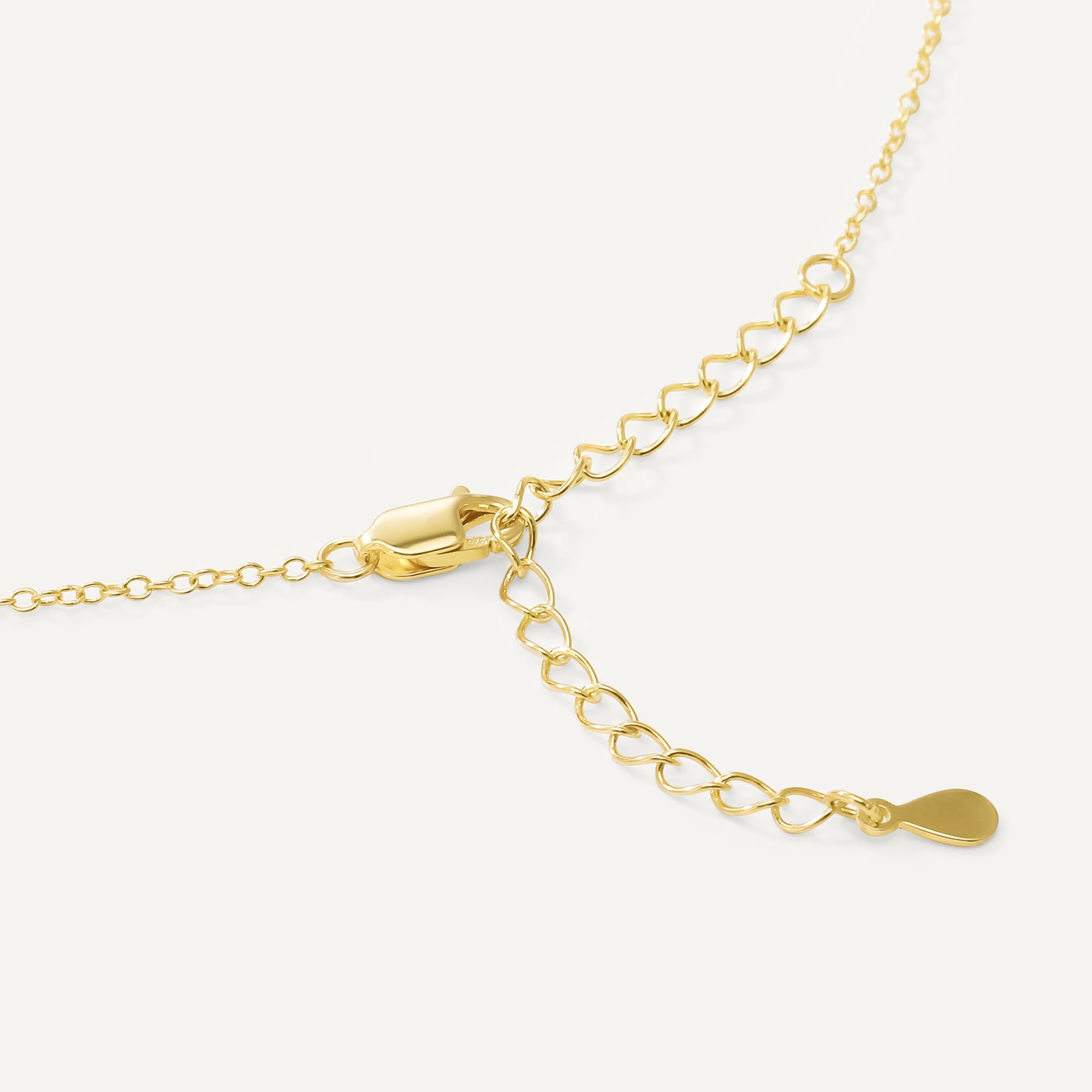 Womens | 0.11 CT Round Cut Lab Grown Accent Diamond | Fashion Pendant Necklace | 14K Yellow Gold Silver | G-SI