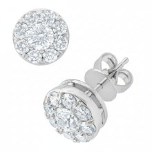 1.50 CT Round Natural Diamond | Studs Earrings | 14K White Gold | H Color | VS-I Clarity