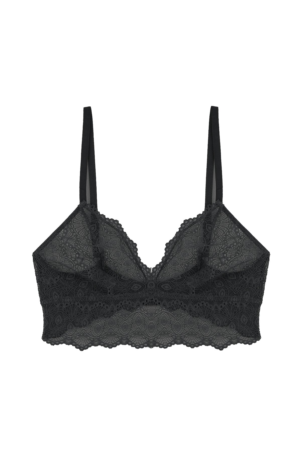 Camellia Soft Triangle Bra | Black