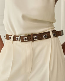 No. 2 Belt | Chocolate/Silver