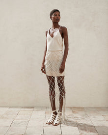 Boheme Macrame Skirt | Ecru