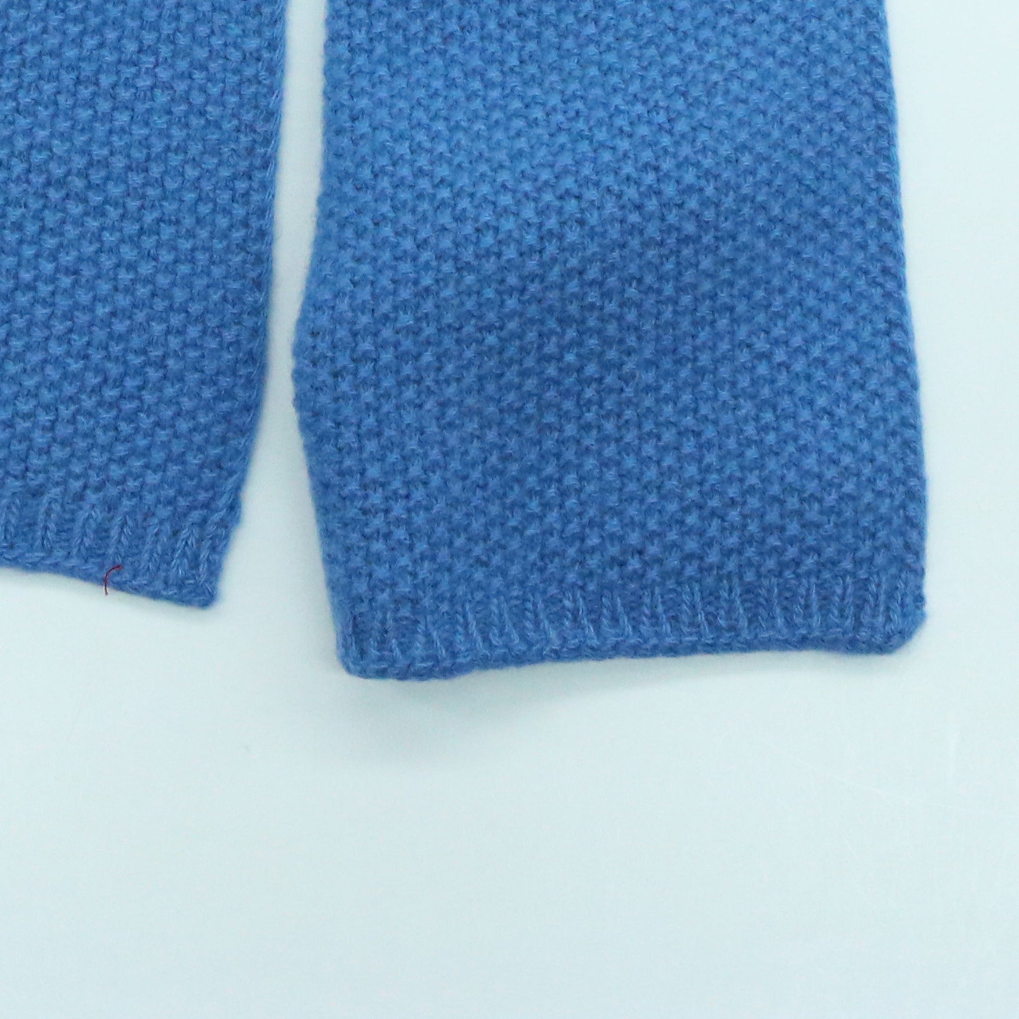 Cashmere Stitched Scarf | Winter Blue