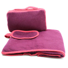 Womens | Travel Set Color Block | Red Plum/Strawberry
