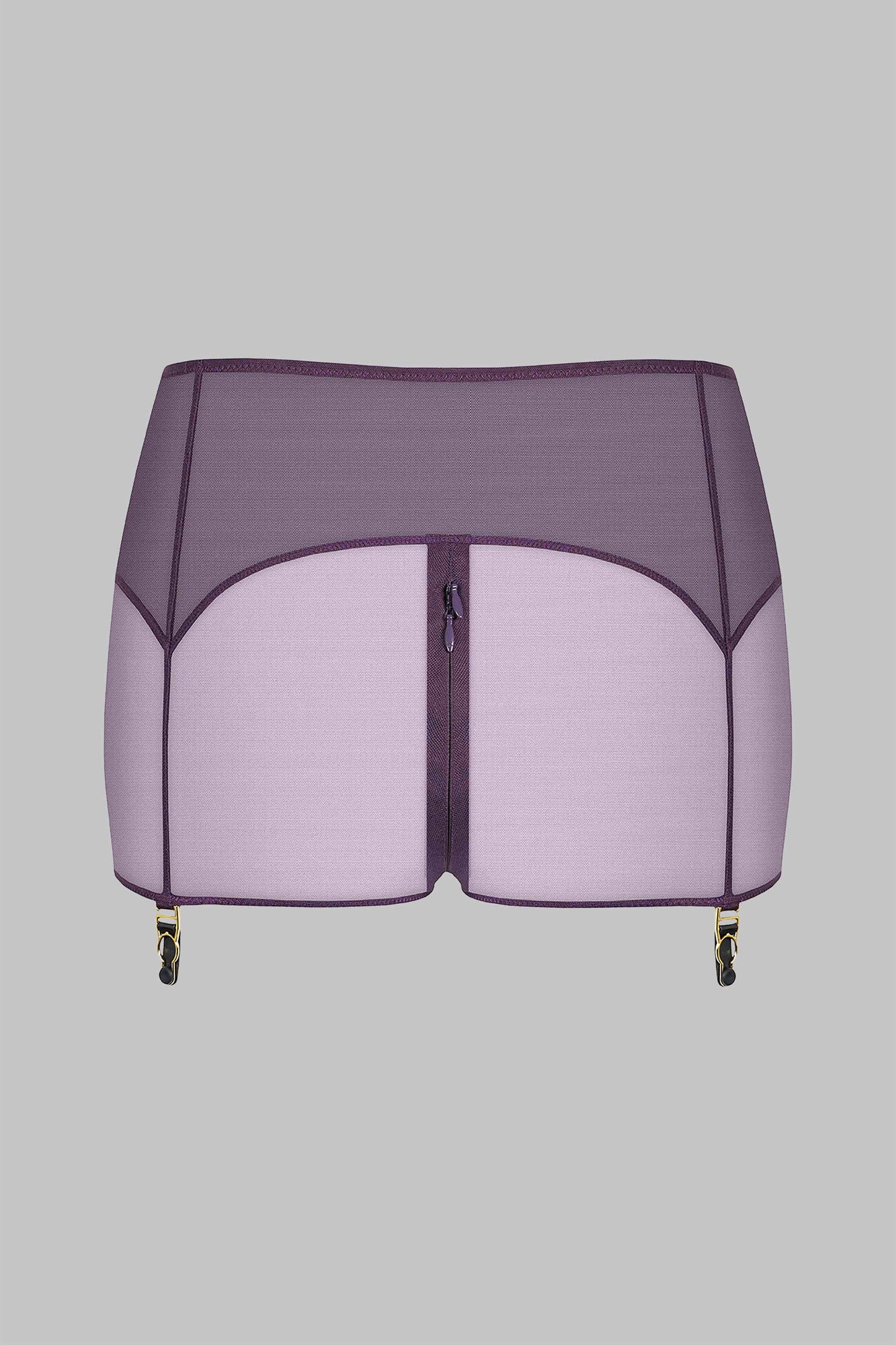 Shorty with Zip and Suspenders - L'Amoureuse | Purple