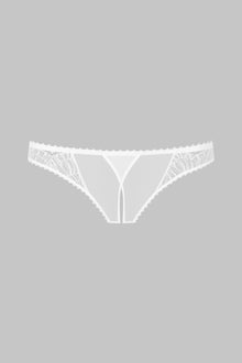 Openable thong - Accroche Coeur | White