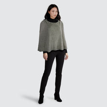 Womens | Poncho with Crystal Stones | Light Grey