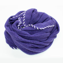Womens | Wrap with Contrast Whipstitch | Aubergine