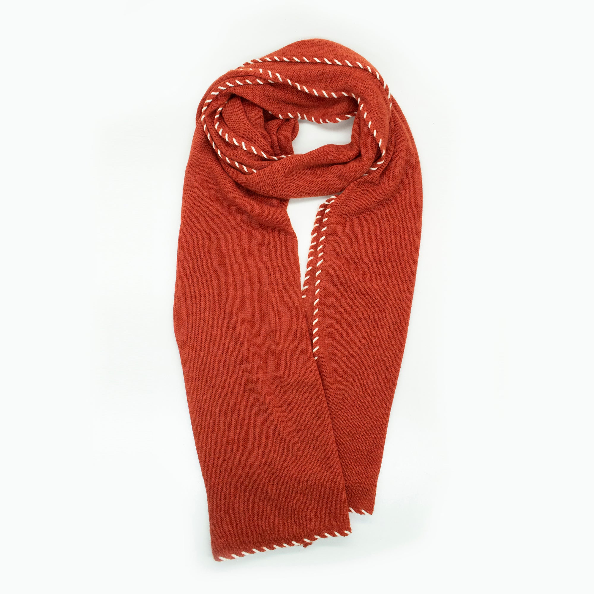 Womens | Wrap with Contrast Whipstitch | Cinnamon