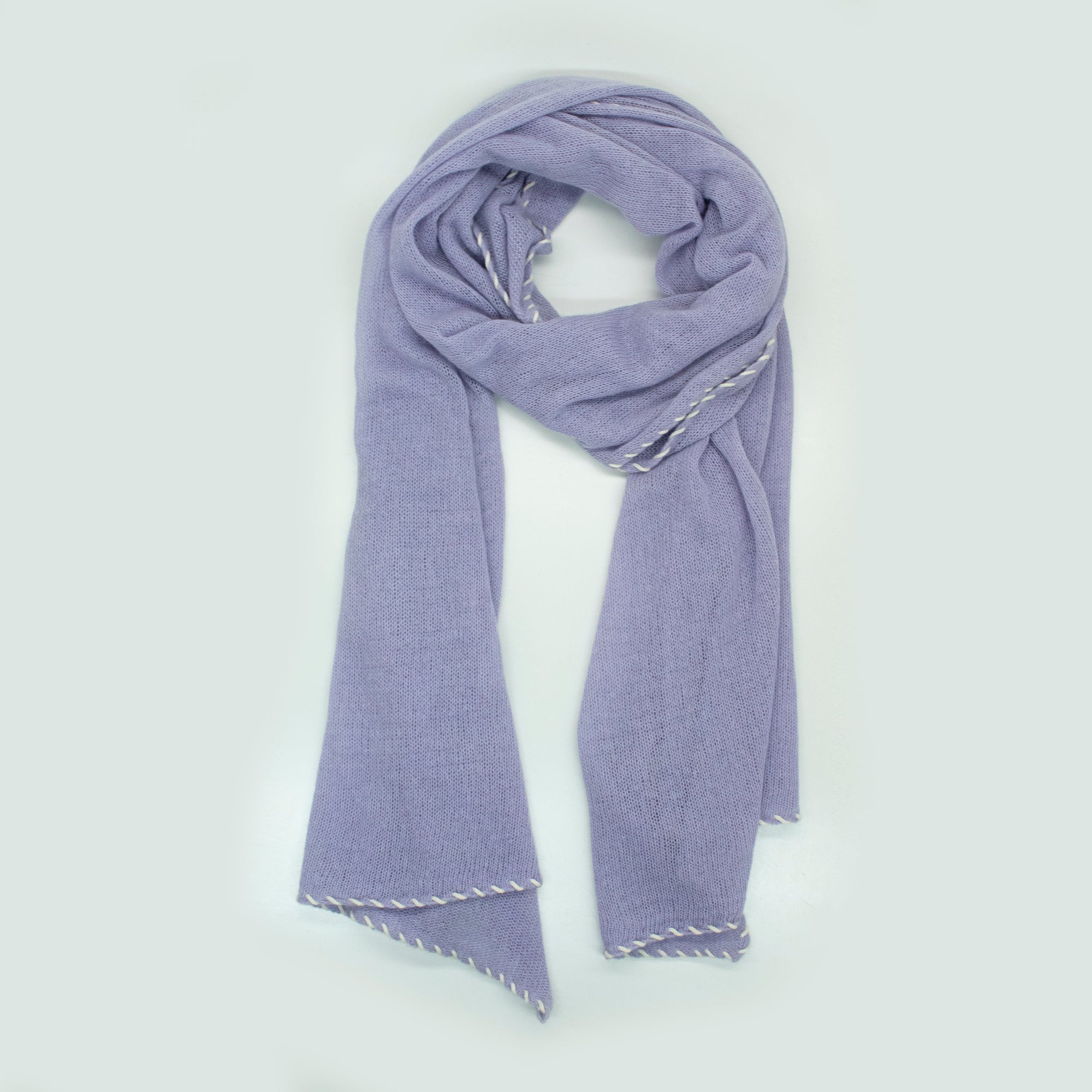 Womens | Wrap with Contrast Whipstitch | Lilac