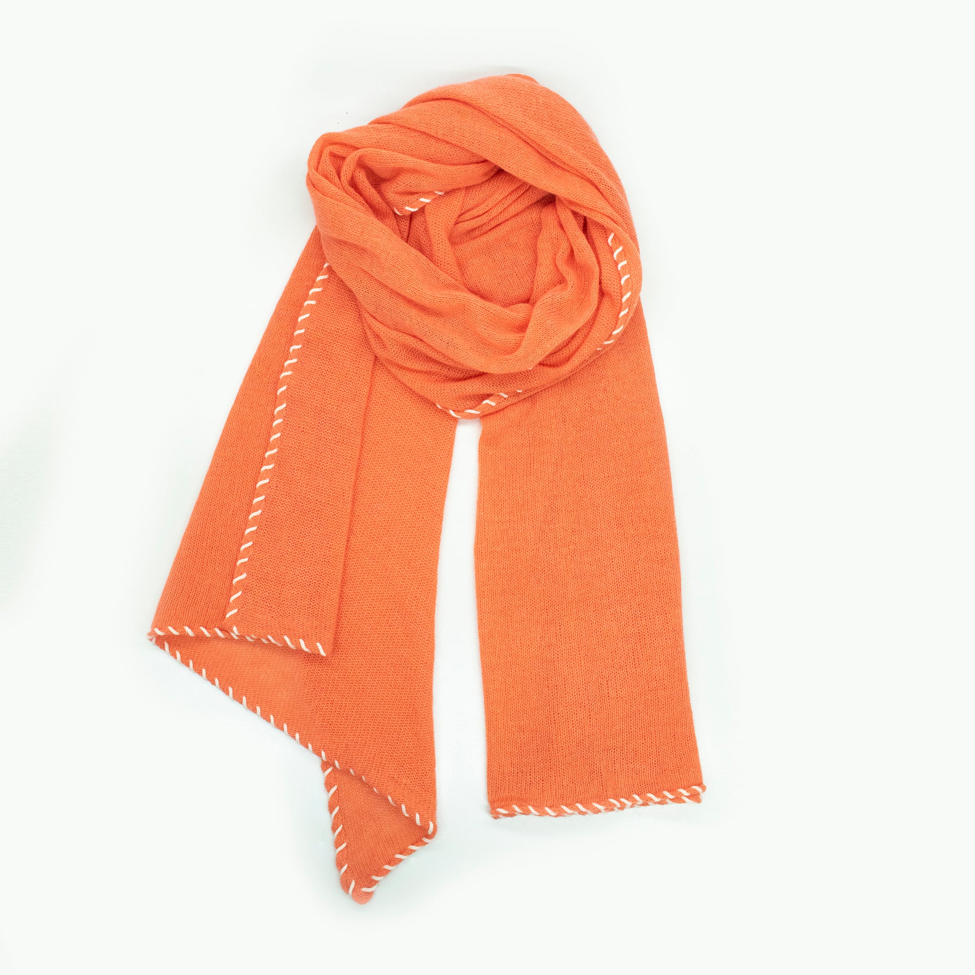 Womens | Wrap with Contrast Whipstitch | Coral