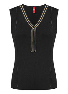 Sleeveless Knit Top | Black
