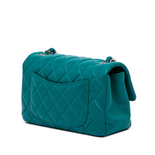 Chanel | Pre-Owned Mini Rectangular Classic Lambskin Single Flap | Blue/Turquoise