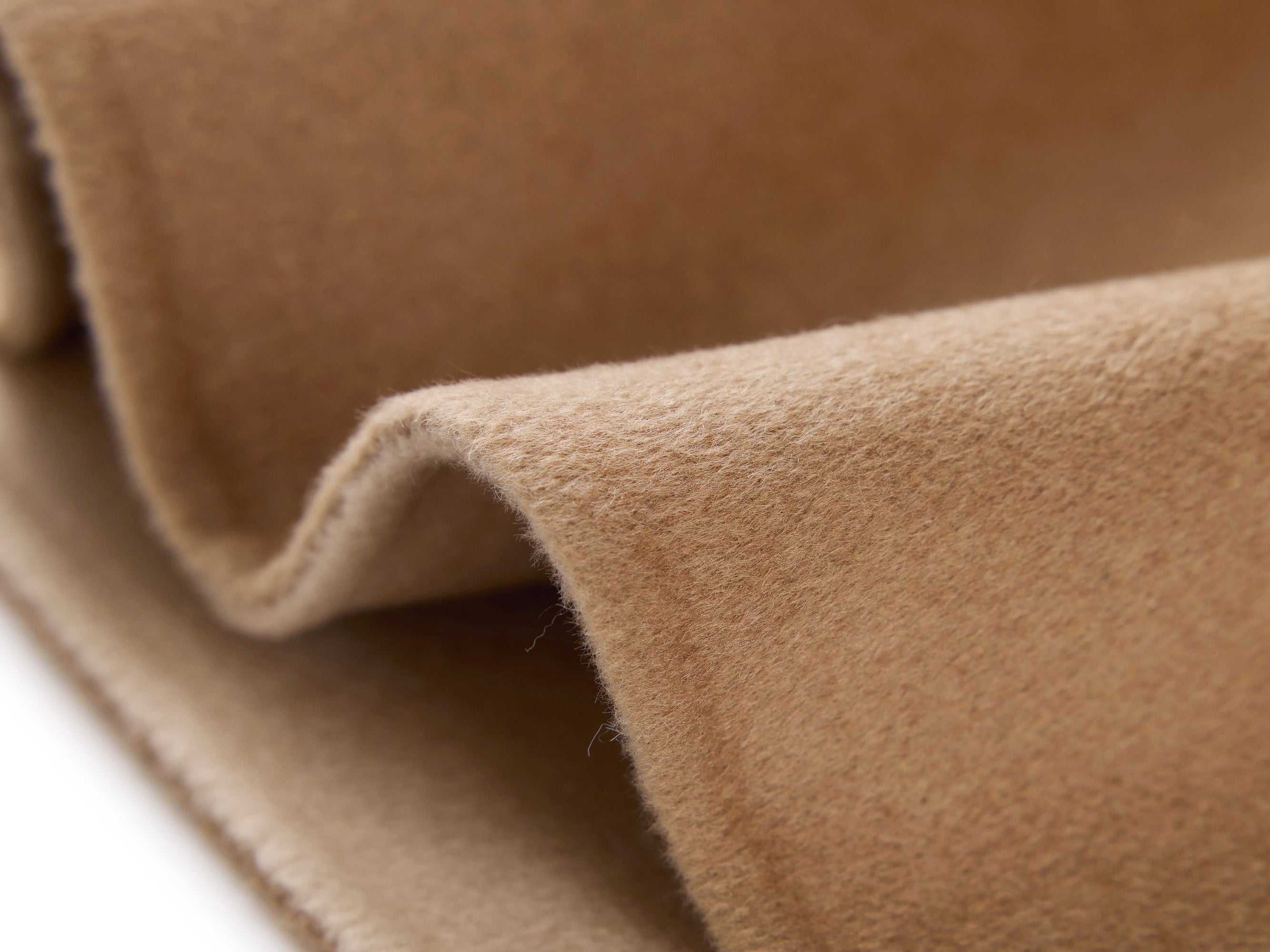 Gold Thread Embroidered Wool Cashmere Blended Coat | Camel