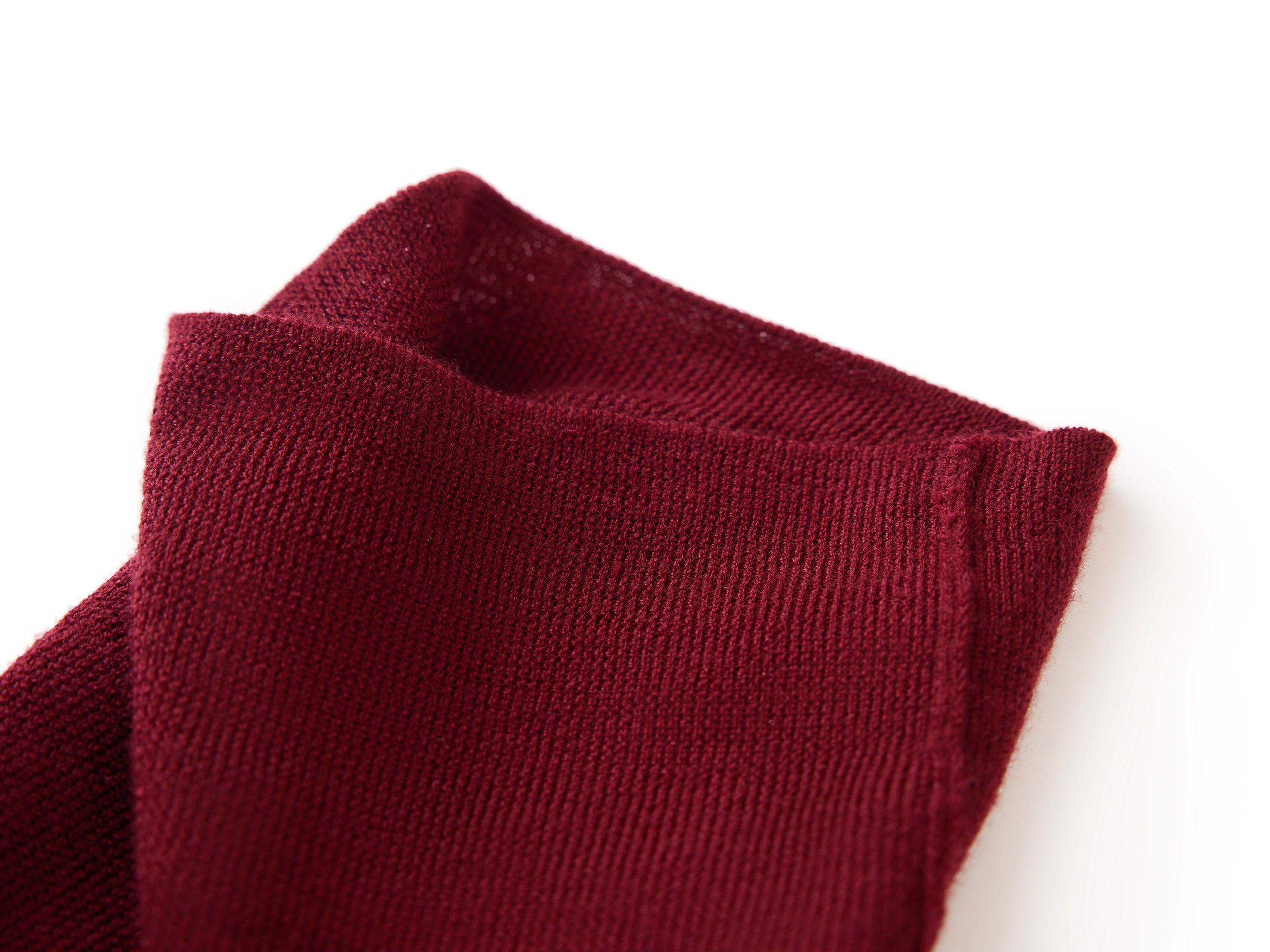 Turtleneck Knit Top | Wine Red