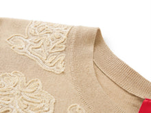 Silk and Wool Cashmere Knitted Sweater | Khaki