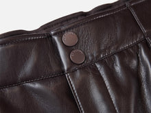 Leather Cargo Pants | Dark Brown