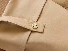 Wool Elegant Waist-Defining Slim-Fit Dress | Khaki