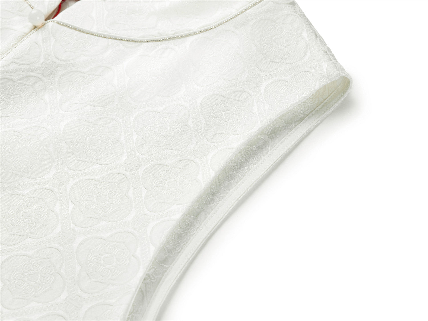 Modern Chinese-Style Layered Vest | White