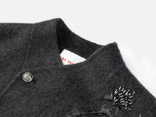 Chinese Style Double-Faced Short Coat | Grey
