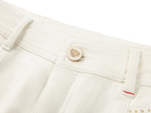 Casual Straight-Leg Rhinestone Ankle-Length Jeans | White