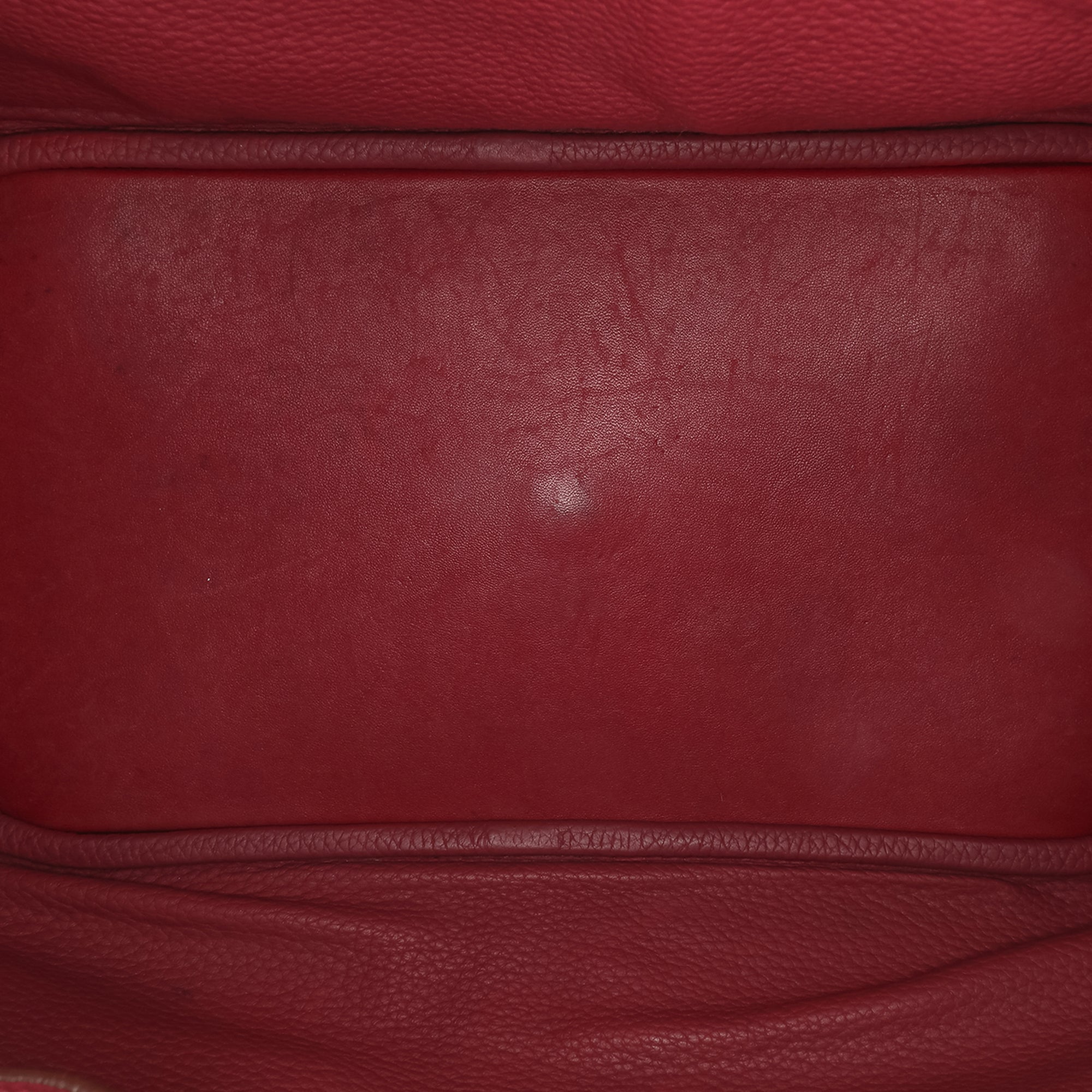 Hermes | Pre-Owned Clemence Lindy 34 | Red/Dark Red