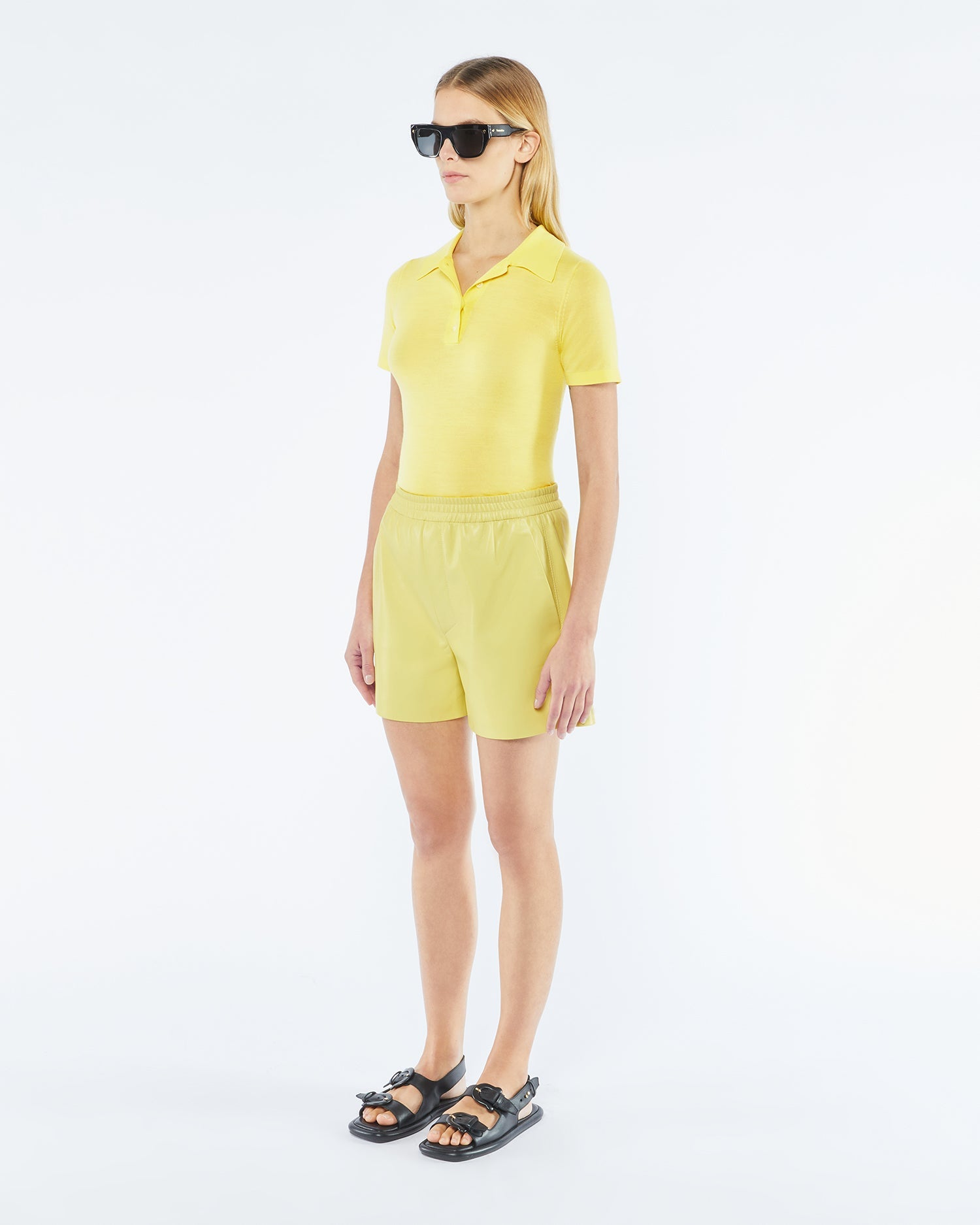 Womens | Hatti Merino Wool Polo | Lime