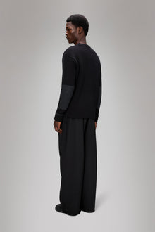 RAINS Sapa Knit Crew Neck Black Long Sleeve