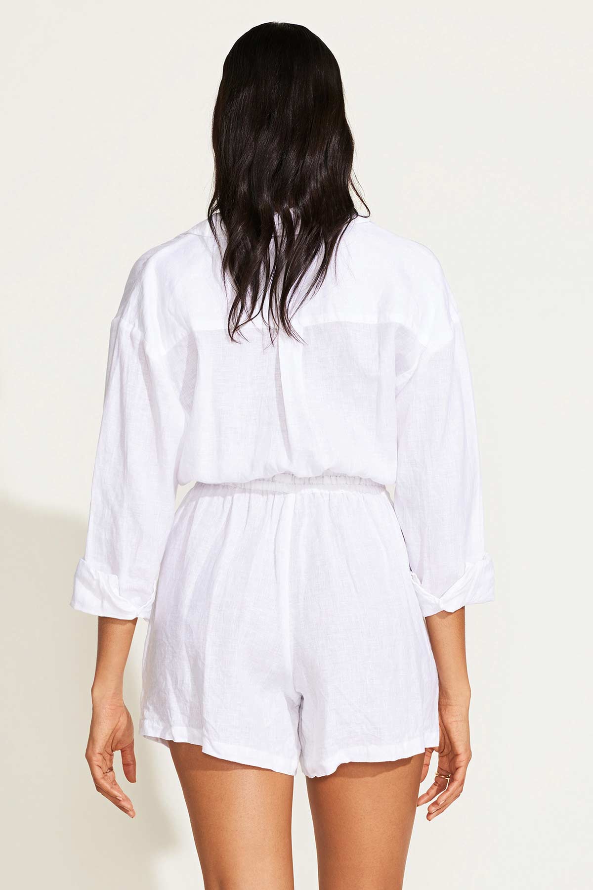 The Getaway Romper | White EcoLinen