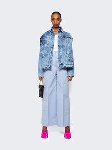 Women | Stella McCartney | High-waisted Wide Leg Trousers | Dusty Blue