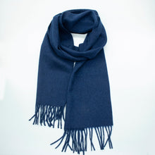 Cashmere Scarf With Fringes | Sapphire