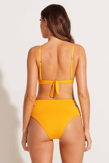 Lyra Bralette Top | Sunflower Pucker Rib